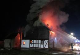 Gebäudebrand Altstrimmig