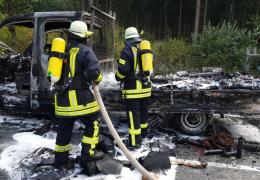 B1 PKW Brand erhöht auf B2 Kleintransporter Brand
